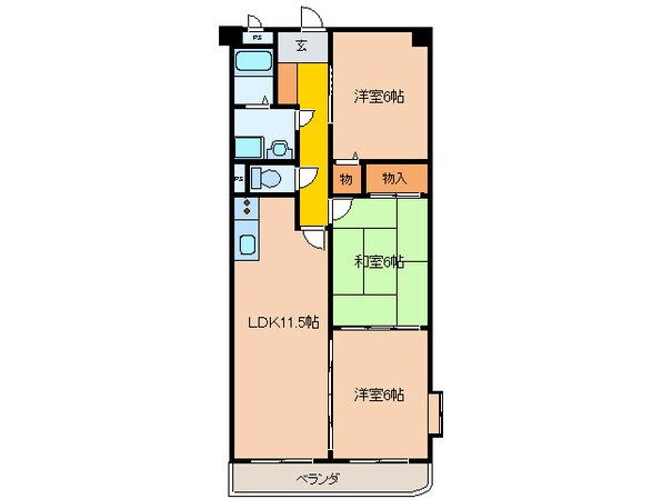 ラク－ル中切の物件間取画像